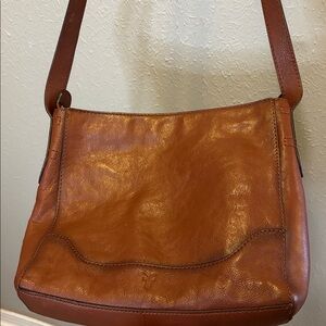 Frye Boho Melissa Leather Saddle Bag Crossbody Shoulder Purse Brown